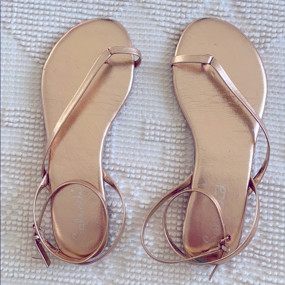 Splendid rose gold strappy sandals